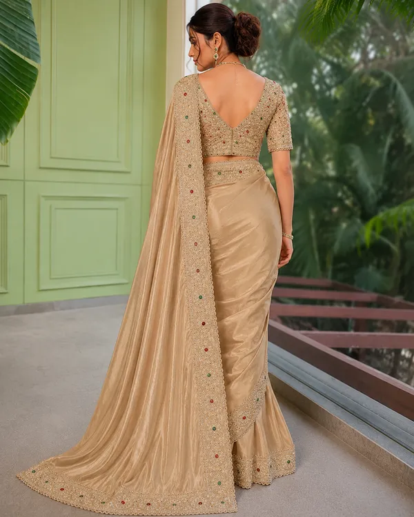 Beige_Satin_Silk_Sequin_Embellished_Border_Saree_For_Women