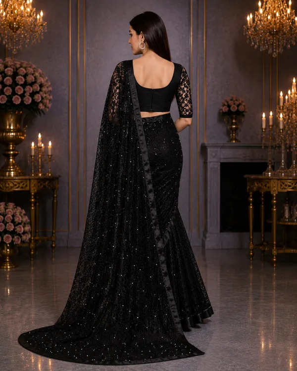 Black_Pearl_Embellished_Floral_Lace_Designer_Saree_with_Matching_Blouse_�_Party,_Wedding_&_Festive_Wear