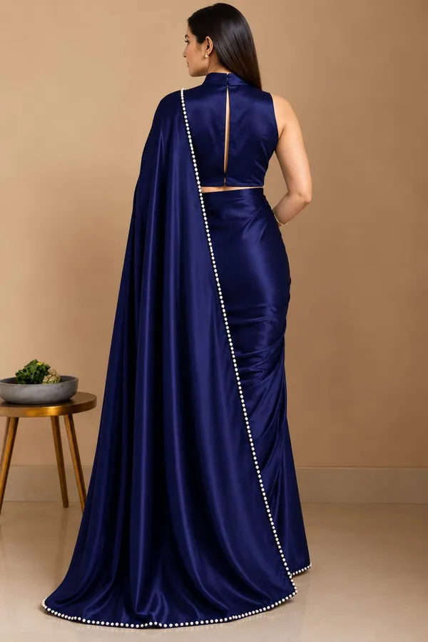 Royal_Blue_Satin_Pearl_Border_Designer_Saree_with_High_Neck_Blouse_�_Party,_Wedding_&_Festive_Wear