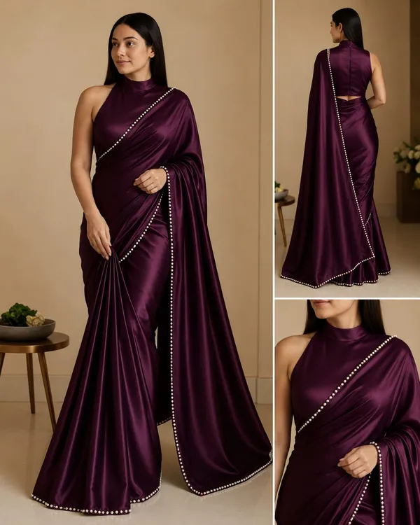 Wine_Satin_Pearl_Border_Designer_Saree_with_High_Neck_Blouse_�_Party,_Wedding_&_Festive_Wear