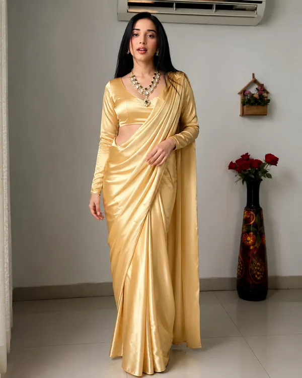Golden_Satin_Silk_Saree_with_Pearl_Border_�_Premium_Party,_Wedding_&_Festive_Wear