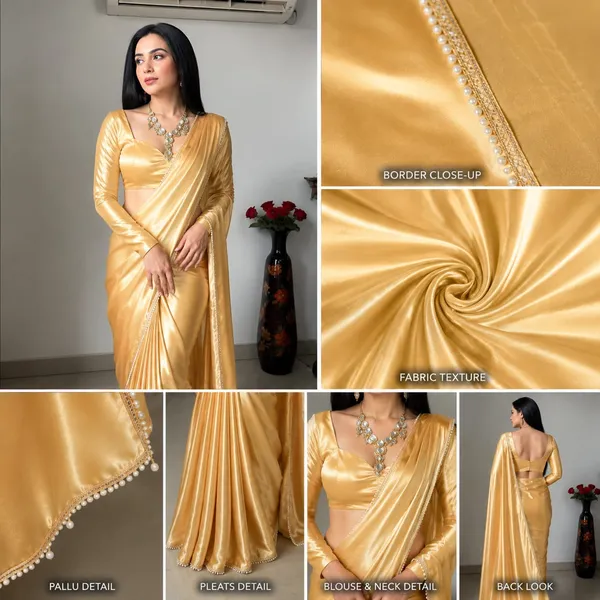 Golden_Satin_Silk_Saree_with_Pearl_Border_�_Premium_Party,_Wedding_&_Festive_Wear