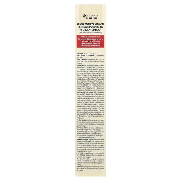 K-Secret_Seoul_1988_Retinal_Eye_Cream_Formulated_With_Advanced_Retinal_Liposome_4%_And_Fermented_Bean_For_Dark_Circles_And_Fine_Line_Care_|_Korean_Skincare,_30Ml_/_1.01_Fl_Oz