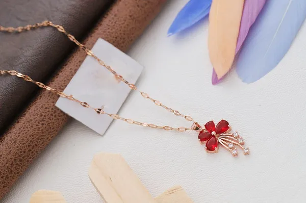 Red_Blossom_Charm_Necklace_Anti_Tarnish_Gold_Plated_Jewelry