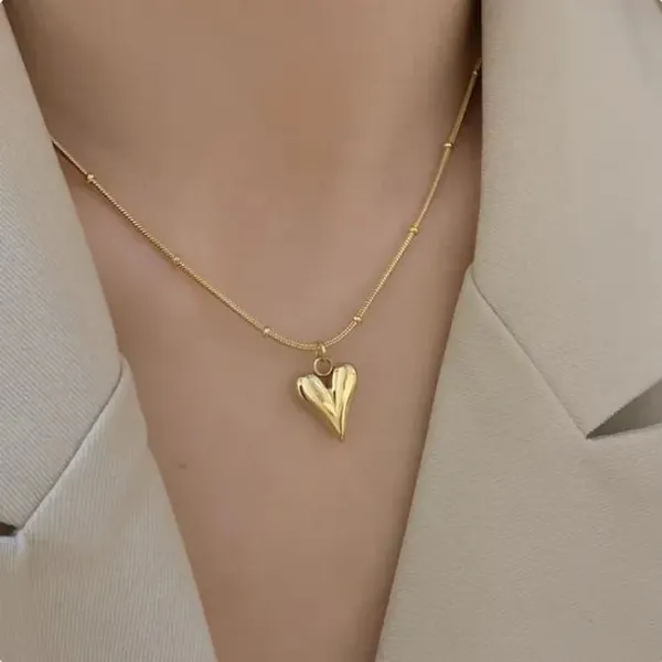 Heart_Necklace_Gold_Plated_Waterproof