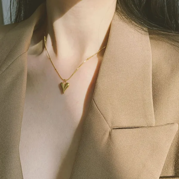 Heart_Necklace_Gold_Plated_Waterproof