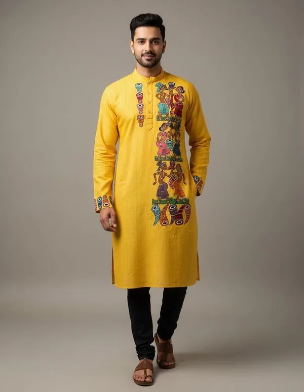 Yellow_Surajmukhi_Mens_Kurta