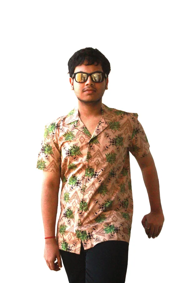Mens_Semi_Formal_Half_Shirt_Peach_And_Green