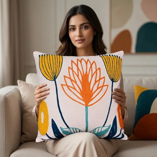Threaded_Tales_Orange_White_Cushion_Cover