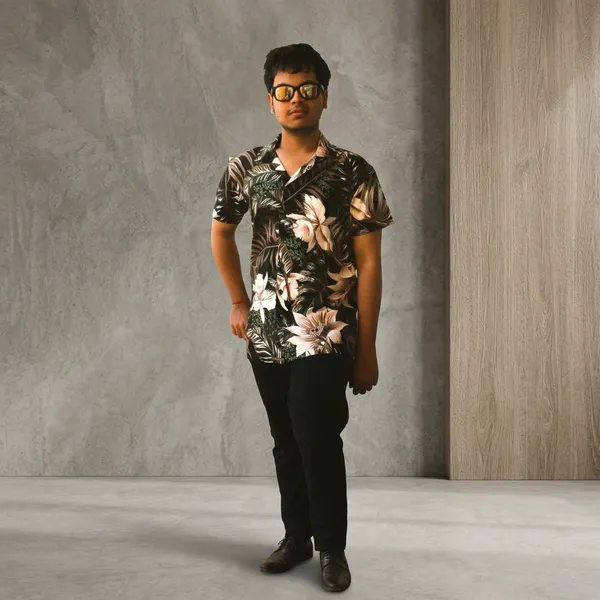 Mens_Semi_Formal_Half_Shirt_Flower_Print