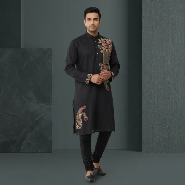Black_Midnight_Raag_Mens_Kurta