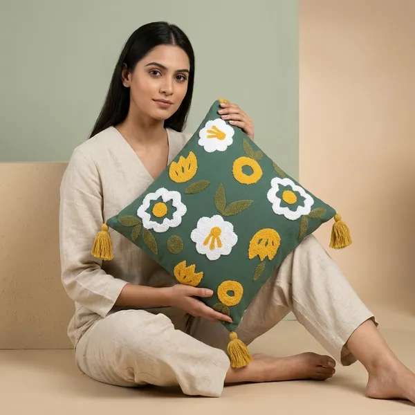 Heritage_Weaves_Green_Cushion_Cover