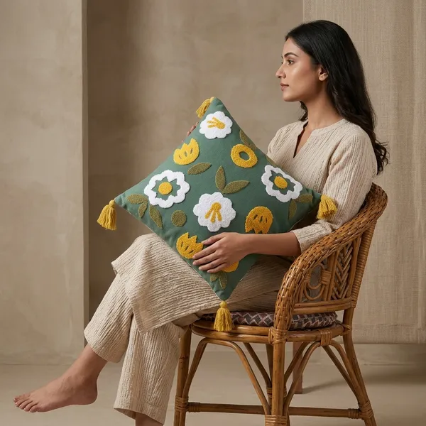 Heritage_Weaves_Green_Cushion_Cover
