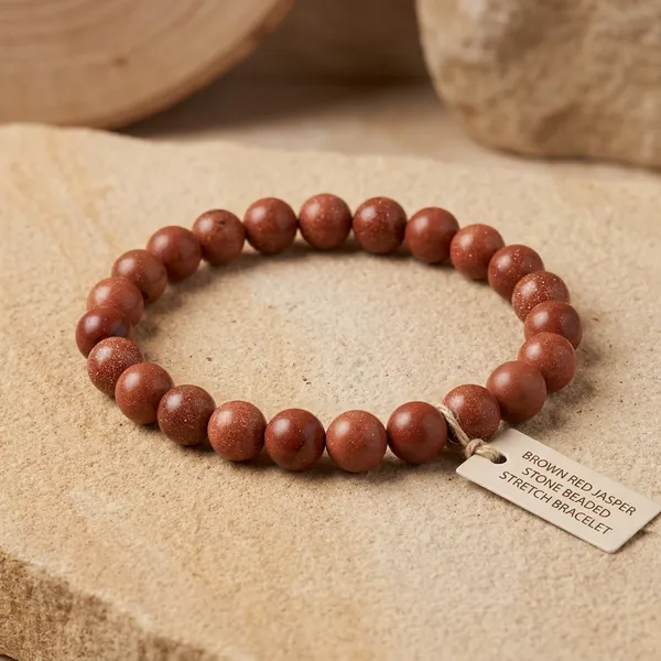 Brown_Red_Jasper_Stone_Bracelet_For_Casual_Wear_Spiritual_Use