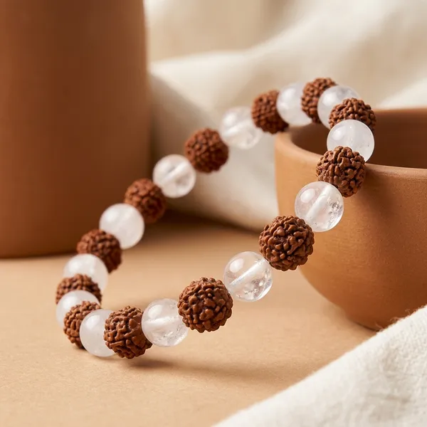 White_&_Brown_Rudraksha_Crystal_Stone_Bracelet_For_Spiritual_Wear_Meditation