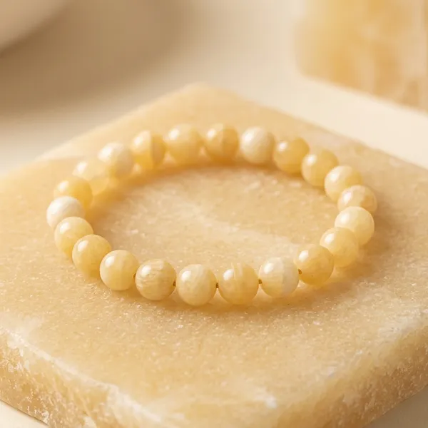 Yellow_Calcite_Stone_Bracelet_For_Fashion_Healing