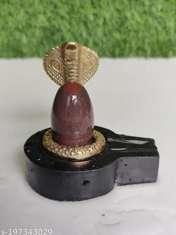 2_Inch_Original_Natural_Swayambhu_Narmadeshwar_Narmada_Stone_Shiva_Lingam_With_3_Inch_Base_Naag_For_Tempal_Puja