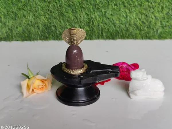 2_Inch_Original_Natural_Swayambhu_Narmadeshwar_Narmada_Stone_Shiva_Lingam_With_3_Inch_Jaldhari_Nandi_Naag_For_Tempal_Puja