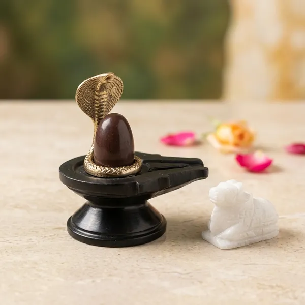 2_Inch_Original_Natural_Swayambhu_Narmadeshwar_Narmada_Stone_Shiva_Lingam_With_3_Inch_Jaldhari_Nandi_Naag_For_Tempal_Puja