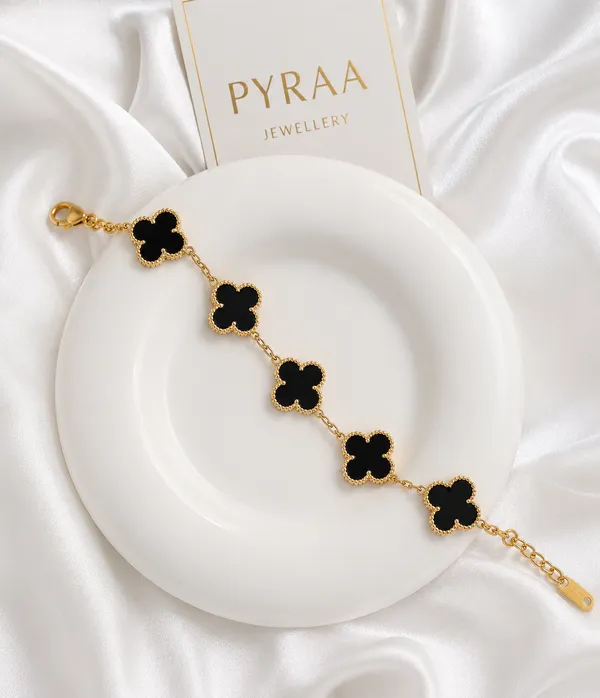 Black_And_Gold_Abs_Plastic_Bracelet_For_Women