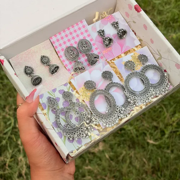 Silver_Oxidised_Brass_Jhumka_Combo_Set_For_Women_(Pack_of_6)