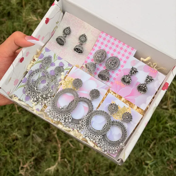 Silver_Oxidised_Brass_Jhumka_Combo_Set_For_Women_(Pack_of_6)