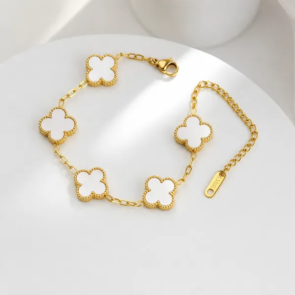 White_And_Golden_Abs_Plastic_Bracelet_For_Women