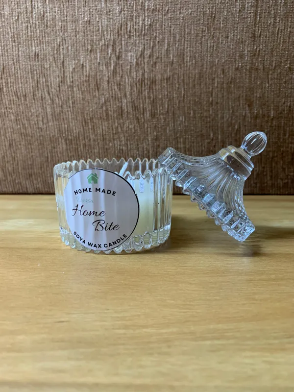 White_Soya_Wax_Ribbed_Glass_Jar_Dome_Candle-_Fragrance-_Roasted_Coffee