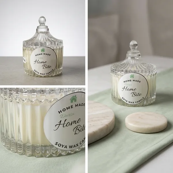 White_Soya_Wax_Ribbed_Glass_Jar_Dome_Candle-_Fragrance-_Roasted_Coffee