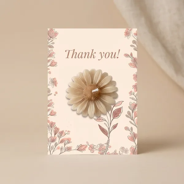 White_Soya_Wax_Daisy_Floral_Decorative_Candle_Pack_Of_6