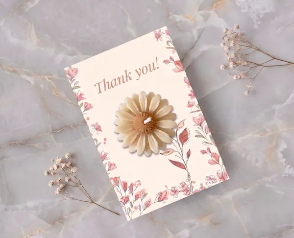 White_Soya_Wax_Daisy_Floral_Decorative_Candle_Pack_Of_6
