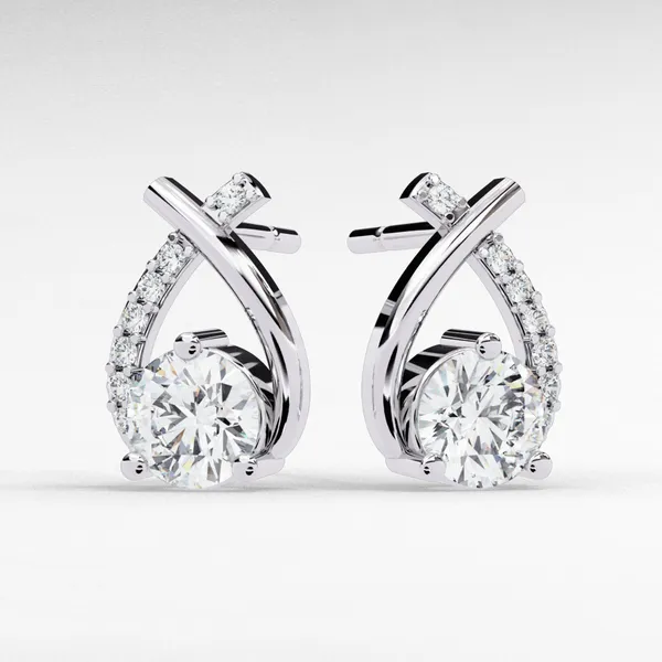 Silver_925_Sterling_Round_Cluster_Stud_Moissanite_Earrings_For_Women