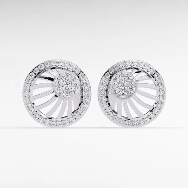 Silver_925_Sterling_Round_Trio_Cluster_Stud_Moissanite_Earrings_For_Women