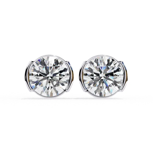 Silver_925_Half_Bezel_Round_Solitaire_Moissanite_Earrings_For_Women
