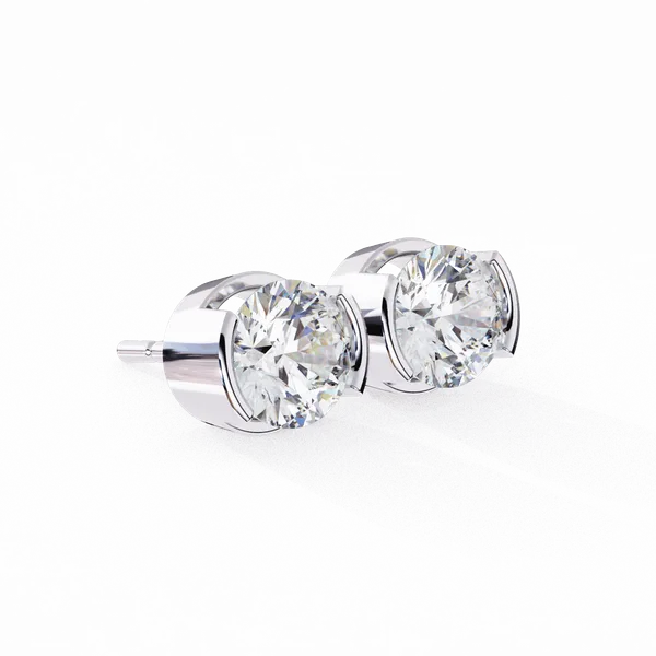 Silver_925_Half_Bezel_Round_Solitaire_Moissanite_Earrings_For_Women