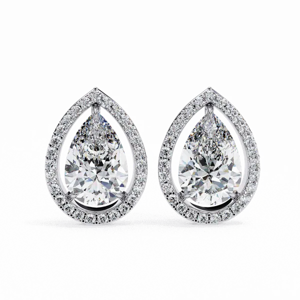 Silver_925_Sterling_Pear_Round_Halo_Stud_Moissanite_Earrings_For_Women