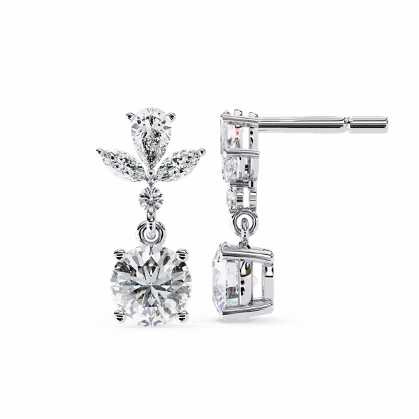 Silver_925_Sterling_Marquise_Pear_Cascading_Dangle_Moissanite_Earrings_For_Women