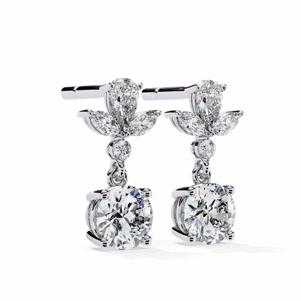 Silver_925_Sterling_Marquise_Pear_Cascading_Dangle_Moissanite_Earrings_For_Women