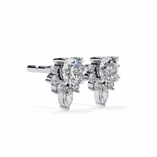 Silver_925_Sterling_Marquise_Round_Multi-Stone_Stud_Moissanite_Earrings_For_Women