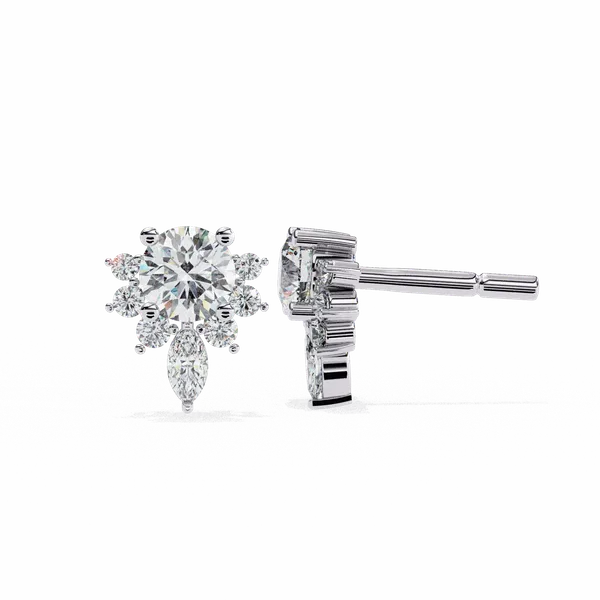 Silver_925_Sterling_Marquise_Round_Multi-Stone_Stud_Moissanite_Earrings_For_Women