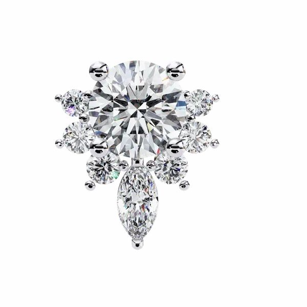 Silver_925_Sterling_Marquise_Round_Multi-Stone_Stud_Moissanite_Earrings_For_Women