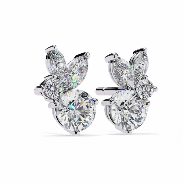 Silver_925_Sterling_Marquise_Round_Alternating_Stud_Moissanite_Earrings_For_Women