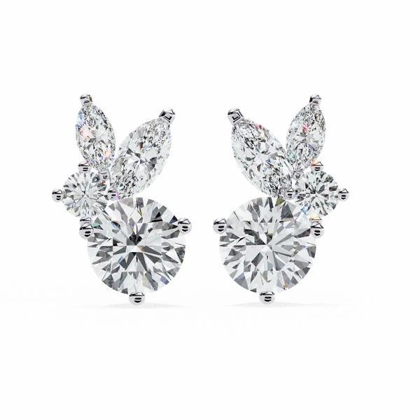 Silver_925_Sterling_Marquise_Round_Alternating_Stud_Moissanite_Earrings_For_Women