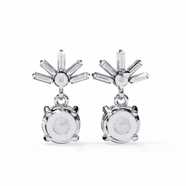 Silver_925_Sterling_Baguette_Round_Drop_Moissanite_Earrings_For_Women