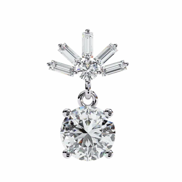 Silver_925_Sterling_Baguette_Round_Drop_Moissanite_Earrings_For_Women