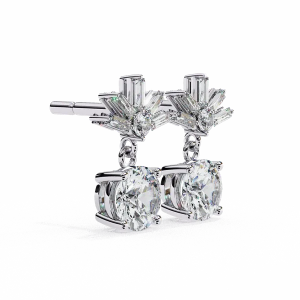 Silver_925_Sterling_Baguette_Round_Drop_Moissanite_Earrings_For_Women