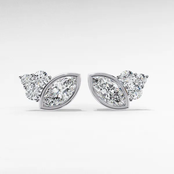 Silver_925_Sterling_Marquise_Round_Cluster_Stud_Moissanite_Earrings_For_Women
