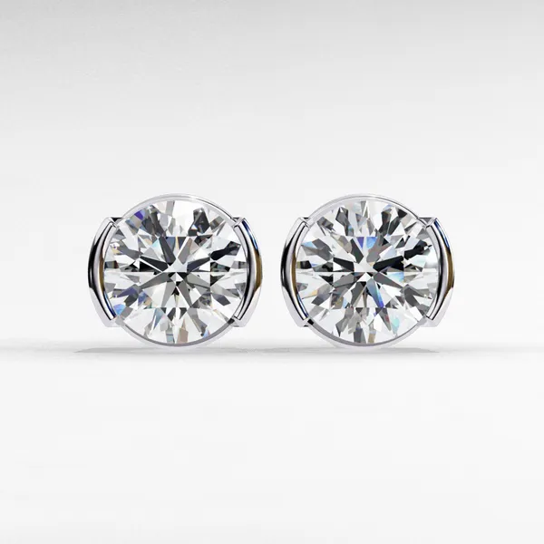 Silver_925_Half_Bezel_Round_Solitaire_Moissanite_Earrings_For_Women