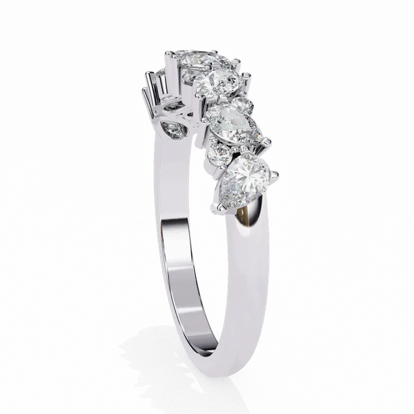Silver_925_Sterling_Pear_Round_Cut_Royale_Moissanite_Band_For_Women