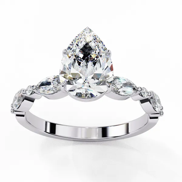 Silver_925_Sterling_Endless_Love_Pear_Cut_Moissanite_Wedding_Ring_For_Women